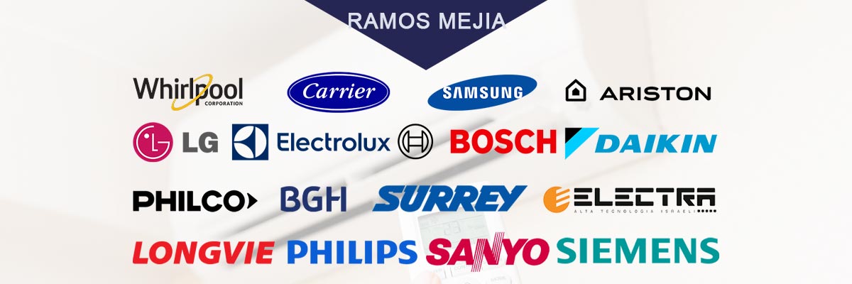 Reparación Aires Acondicionados Marcas Samsung, Carrier, Surrey, BGH, LG, Philco, Midea, Hisense, York, Hitachi, Whirlpool, Electrolux, Daikin, Electra, Bosch, Ariston, Toshiba, Panasonic, General Electric, Sanyo, Philips, Peabody, Top House, Rheem, Ken Brown, Mitsubishi, Fujitsu, Longvie y Siemens en Ramos Mejia