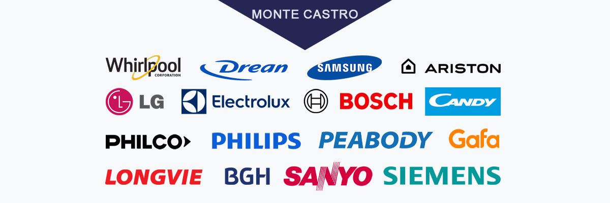 Reparación Electrodomesticos Marcas Whirlpool, Drean, Samsung, LG, Ariston, Electrolux, Bosch, Longvie, Philco, Philips, Peabody, Sanyo, Siemens, Gafa, Candy, Ranser, Aurora, Patrick, Patriot, Columbia, Codini, Mabe, Indesit y Atma en Monte Castro